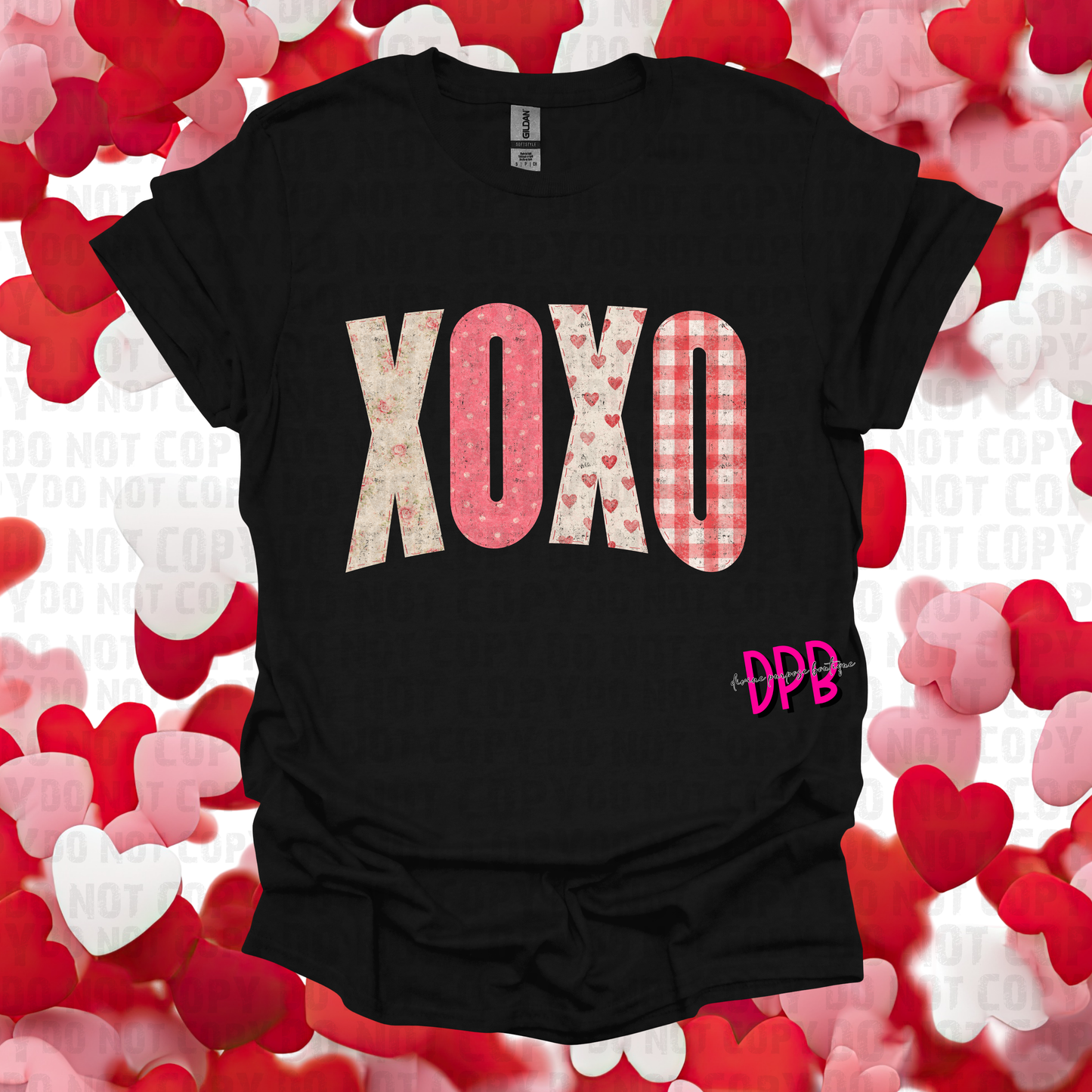 Patchwork Stitching XOXO